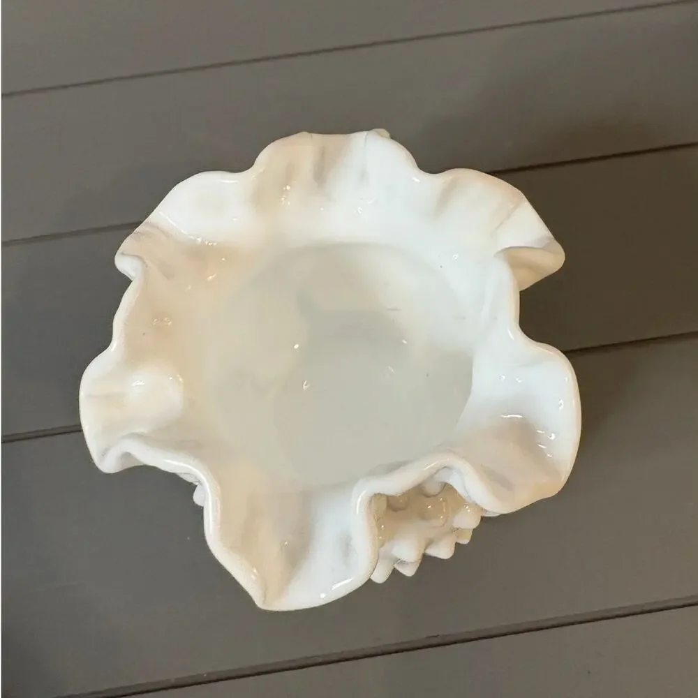 Vintage Fenton Hobnail Milk Glass 3 